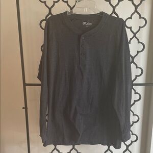NWOT Galaxy Charcoal Long Sleeve Henley